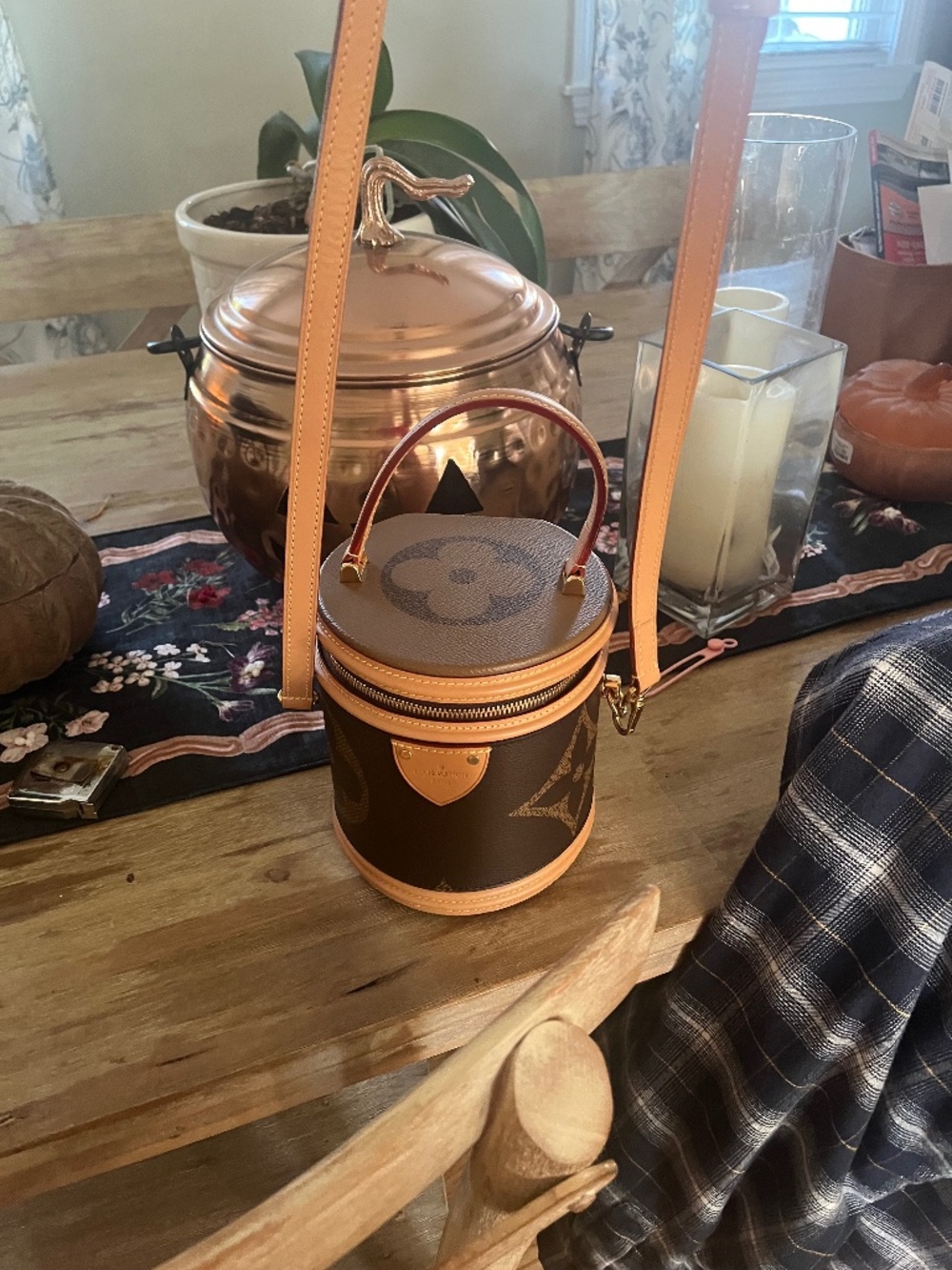 LV Monogram Cylinder Bag
